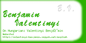 benjamin valentinyi business card